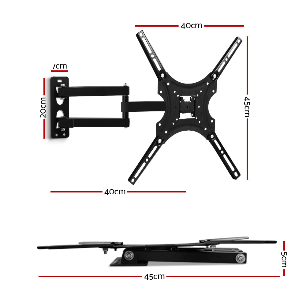 Artiss 24"-50" TV Wall Mount Bracket Full Motion Black