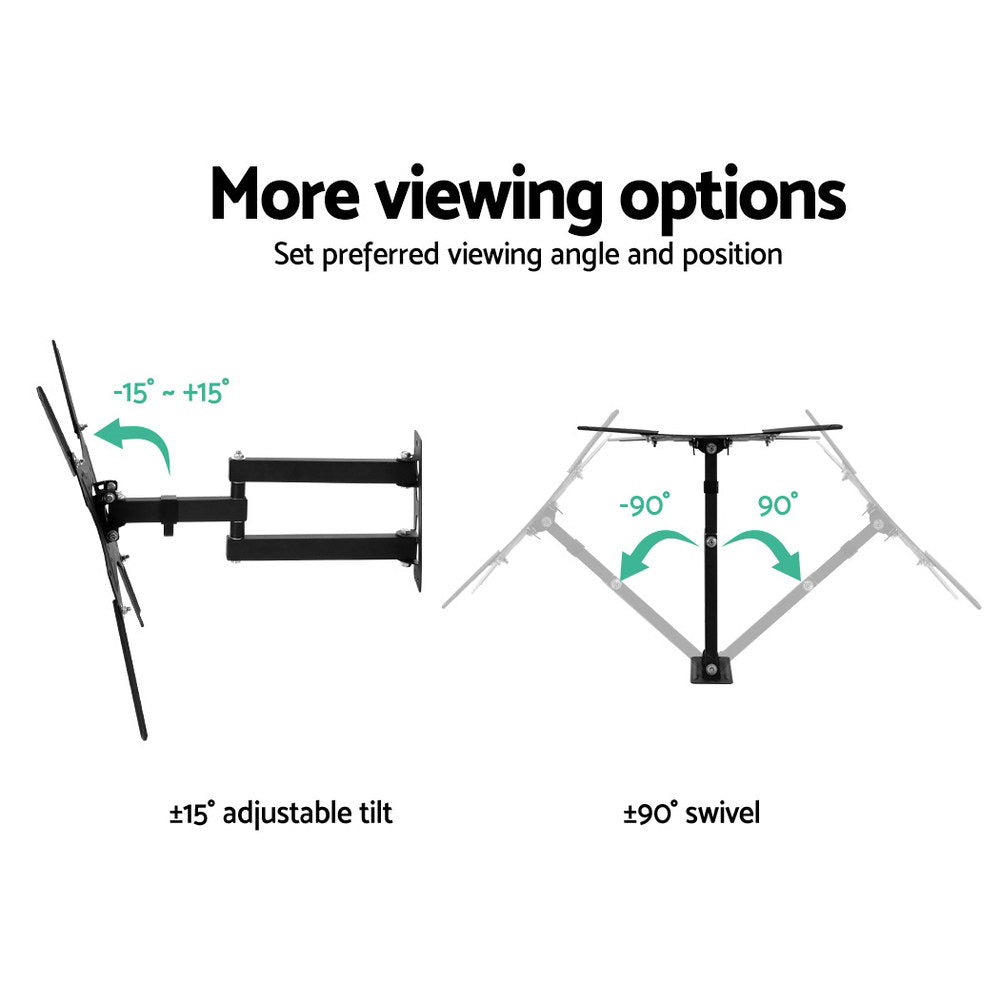 Artiss 24"-50" TV Wall Mount Bracket Full Motion Black