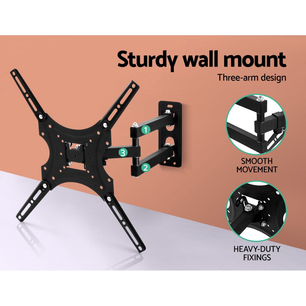 Artiss 24"-50" TV Wall Mount Bracket Full Motion Black