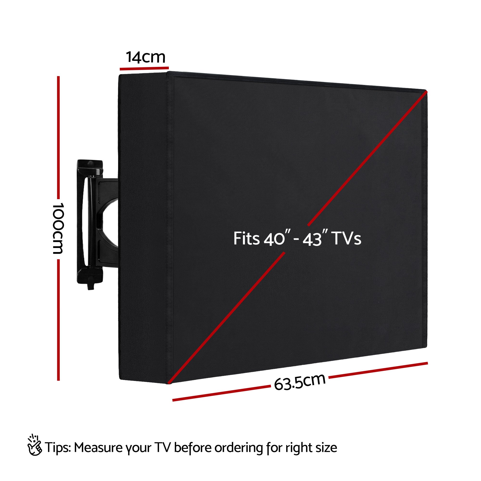 Artiss 40-43 Inch TV Cover Waterproof Outdoor Patio Flat Television Protector