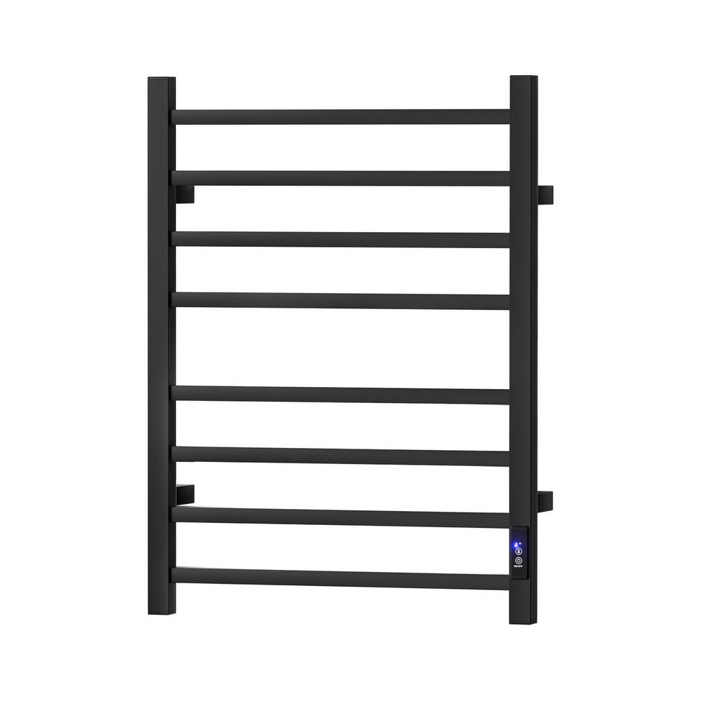 Devanti Heated Towel Rail 8 Bar Electric Warmer with Timer