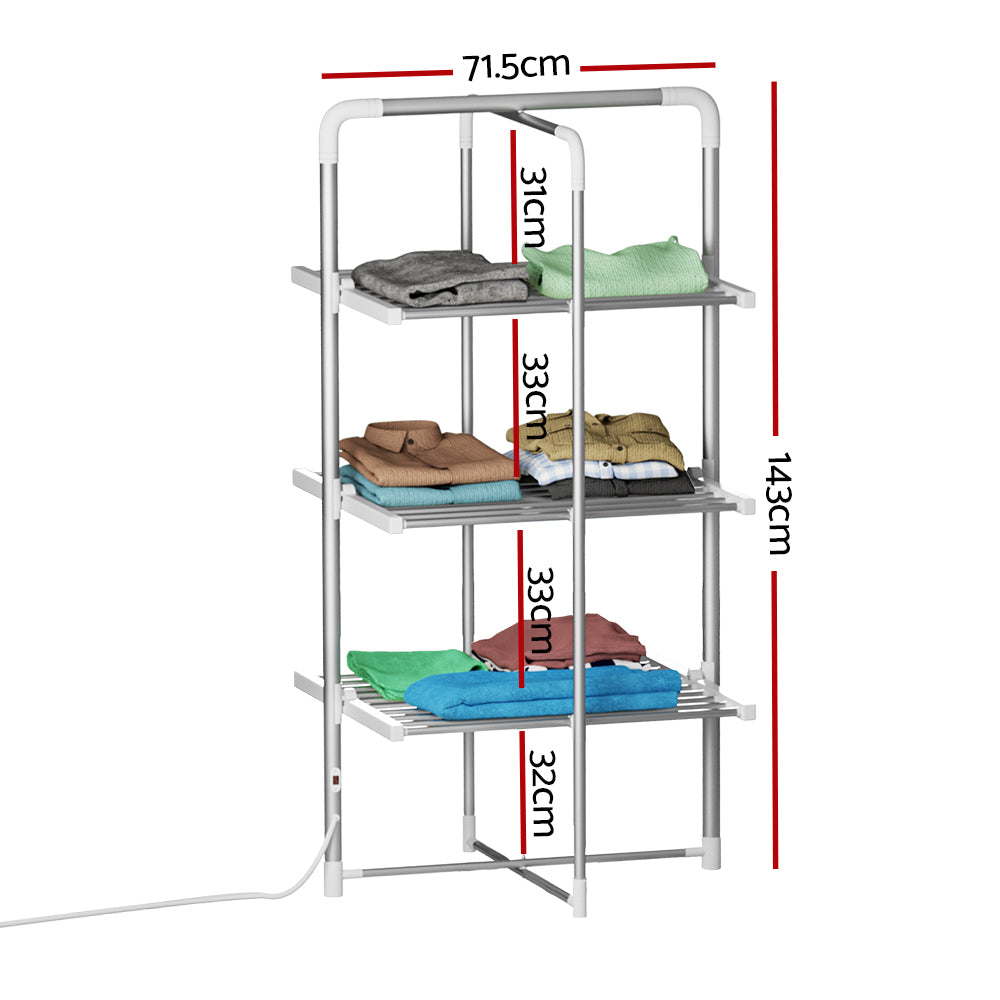 Devanti 30-Bar Foldable Electric Heated Clothes Rack
