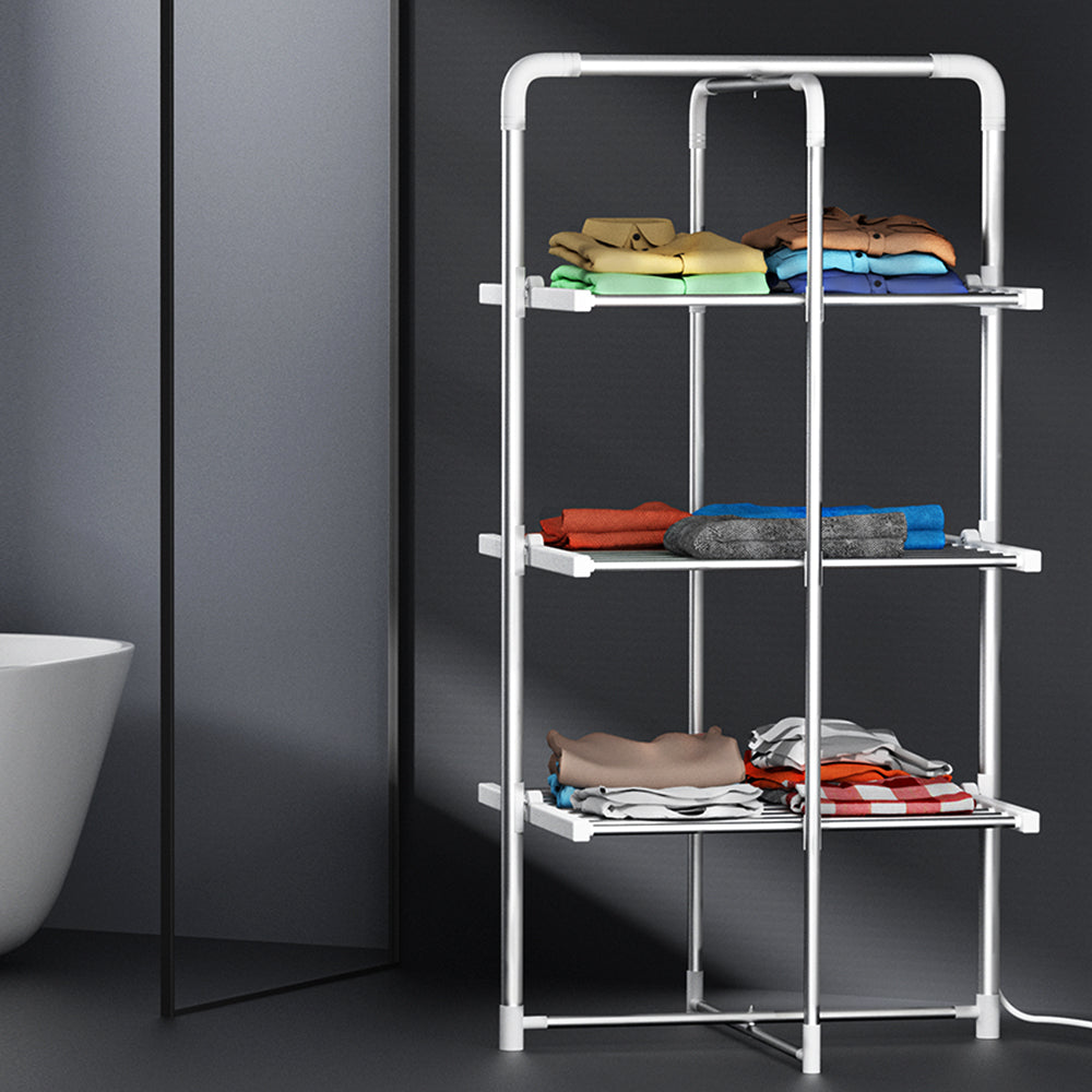 Devanti 30-Bar Foldable Electric Heated Clothes Rack