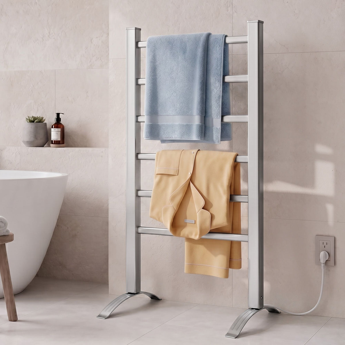 Devanti Electric Heated Towel Rail 6 Bars with Timer