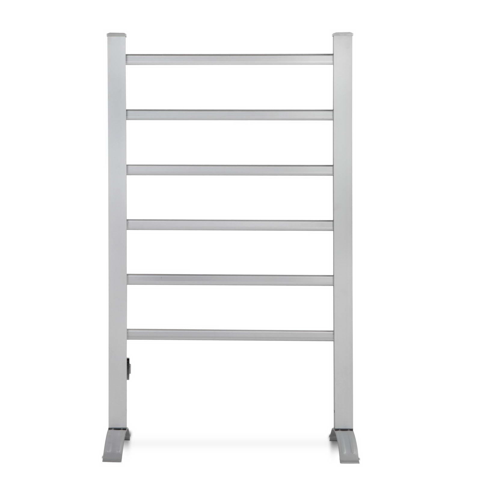 Devanti 6-Bar Electric Heated Towel Rail Rack with Timer