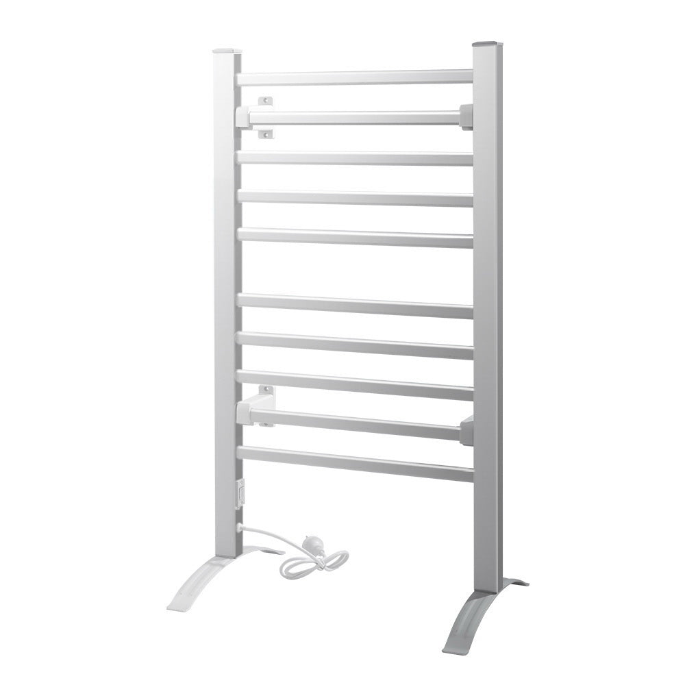 Devanti 10-Bar Electric Heated Towel Rail Freestanding Drying Rack