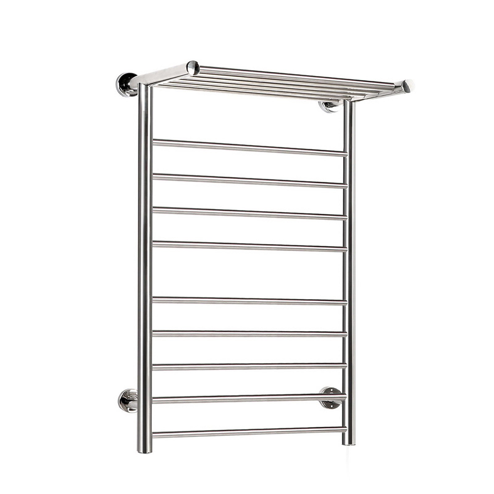 Devanti 14-Bar Wall-Mounted Electric Heated Towel Rail Polished Stainless Steel