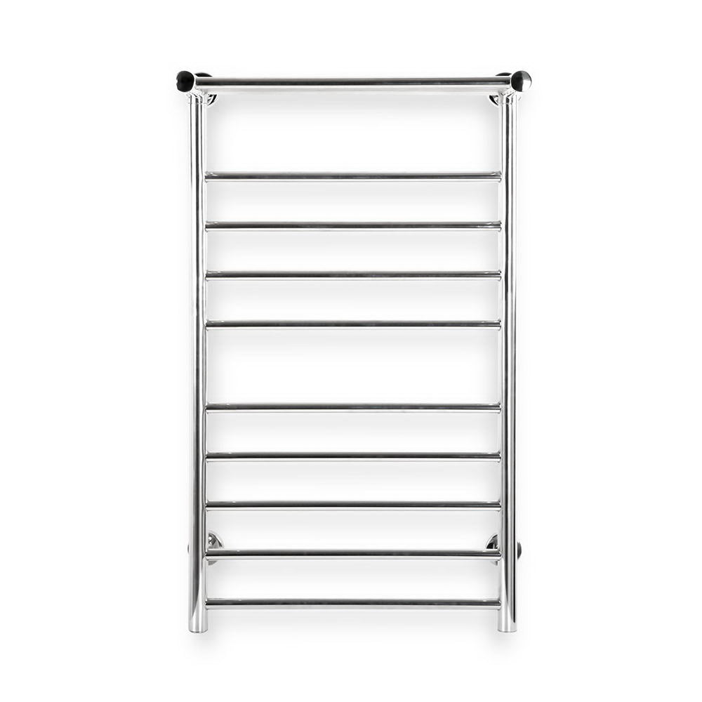 Devanti 14-Bar Wall-Mounted Electric Heated Towel Rail Polished Stainless Steel