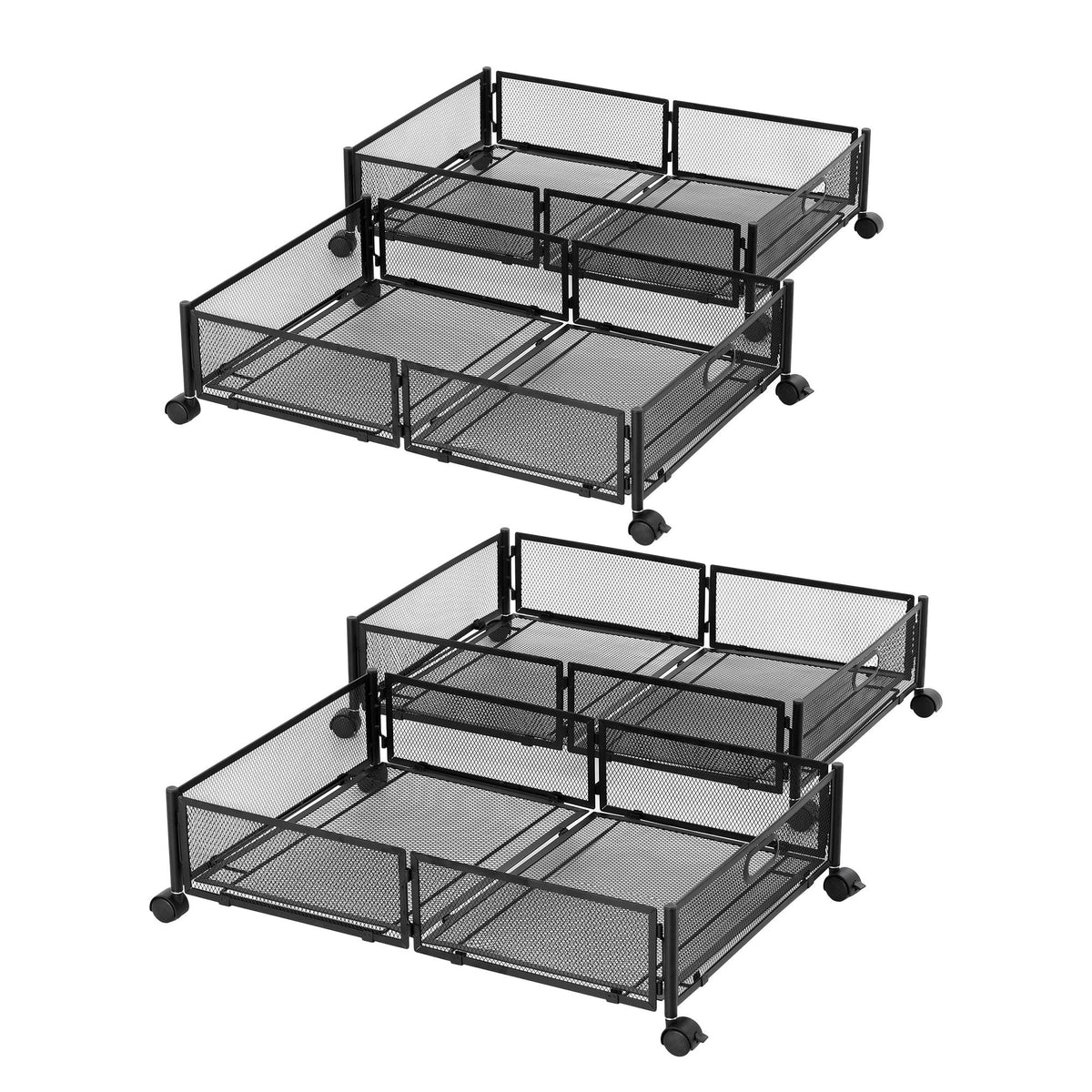 Artiss Set of 4 Under Bed Storage Containers with Wheels