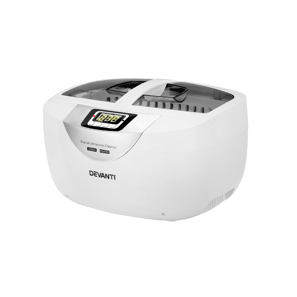 Devanti 2500ml Ultrasonic Cleaner Heater for Jewellery & Glasses 70W