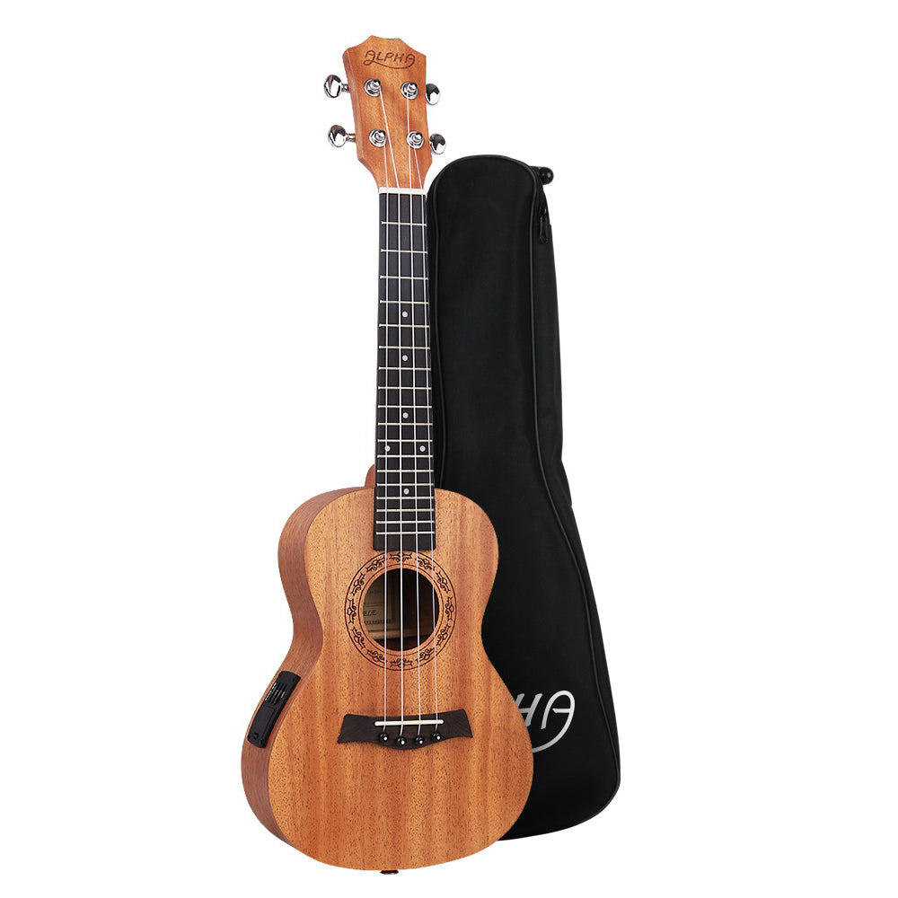 Alpha 26" Tenor Ukulele EQ Natural Mahogany Beginner Gift
