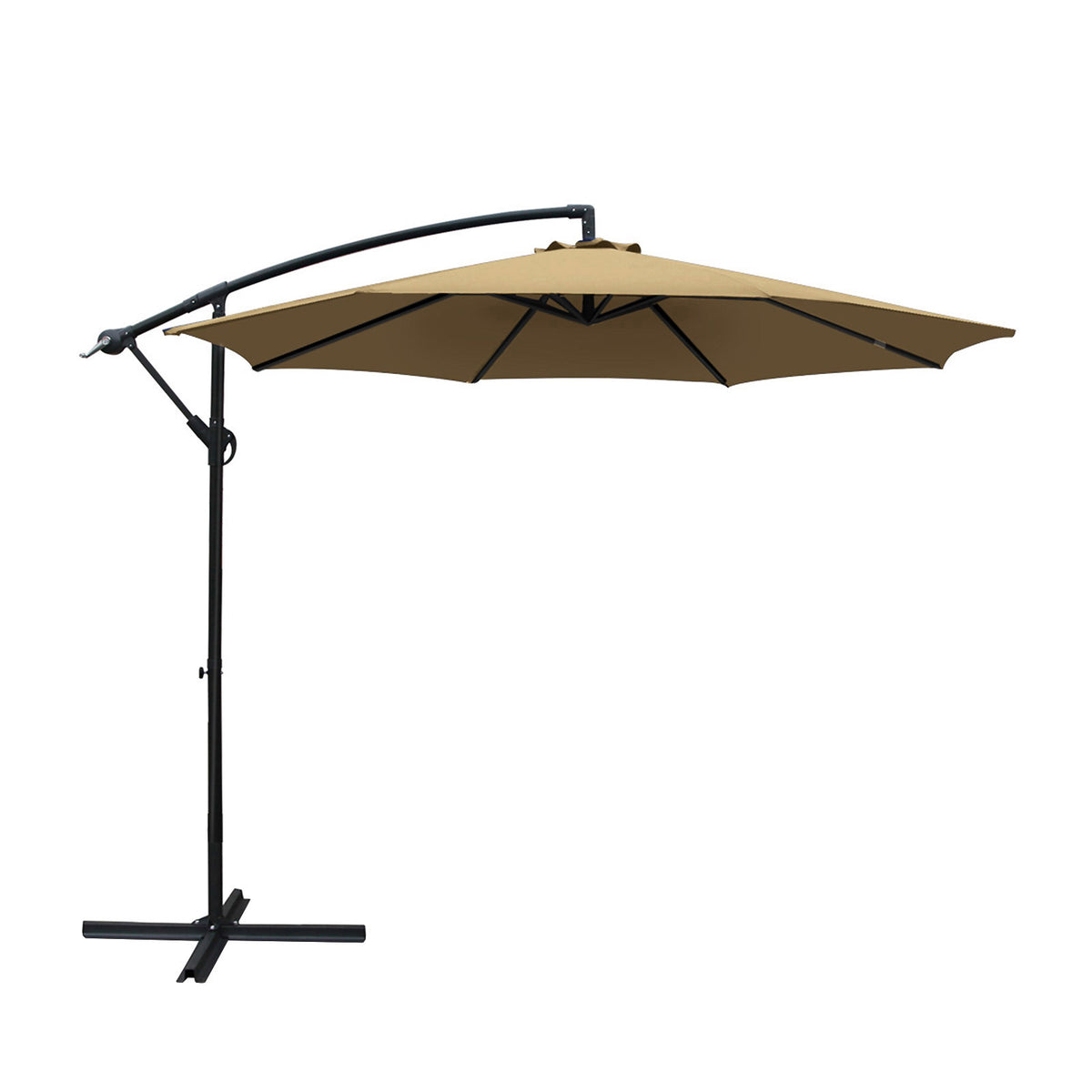 Instahut 3m Cantilever Outdoor Umbrella Patio Beige