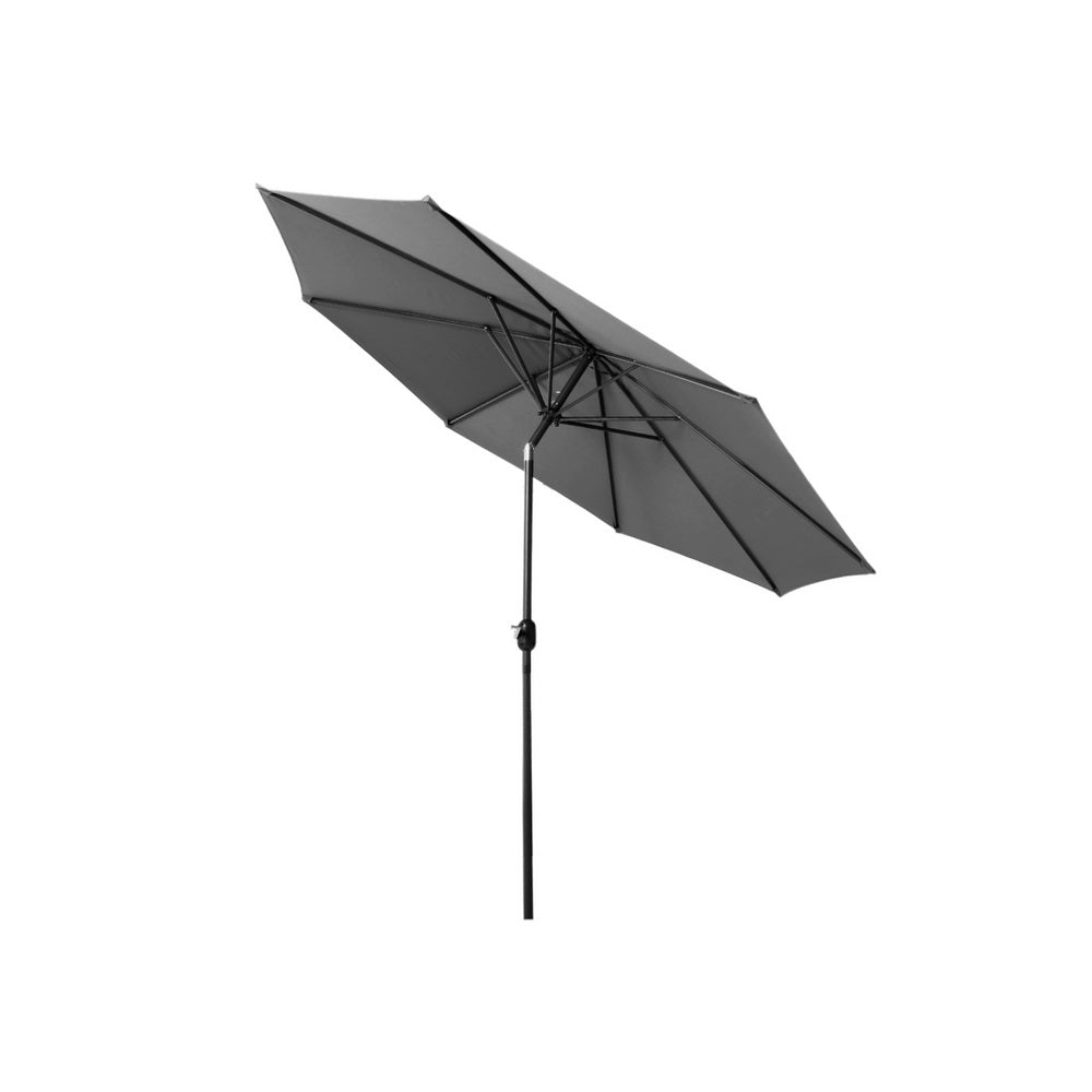 Instahut 2.7m Outdoor Umbrella UV50+ Tilt Charcoal