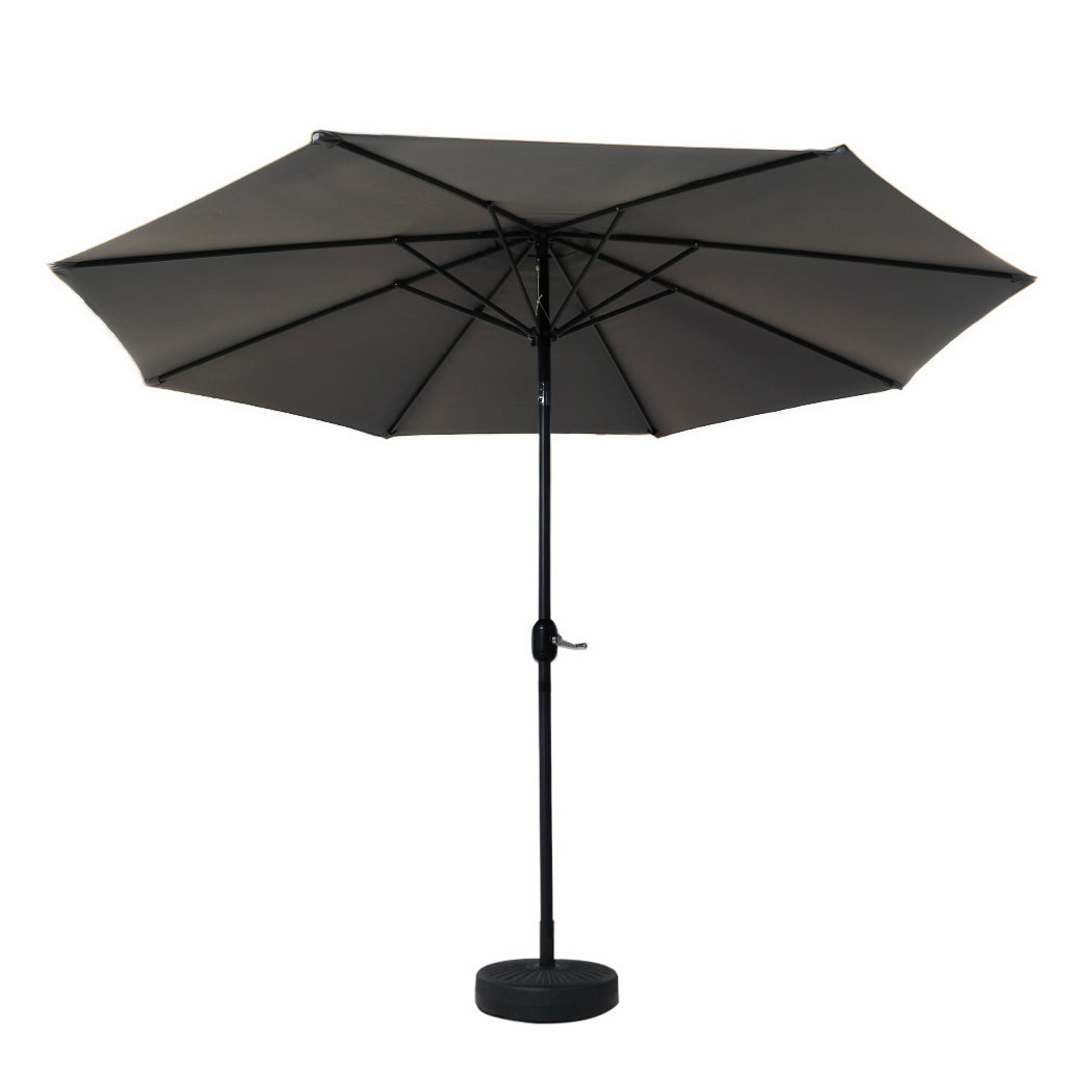 Instahut 3m Outdoor Umbrella Tilt UV Charcoal