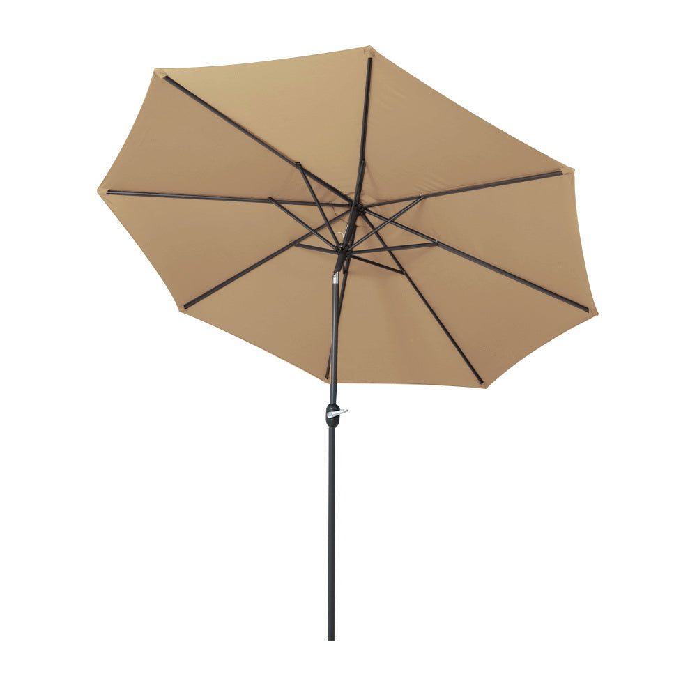 Instahut 3m Outdoor Umbrella Tilt Beige