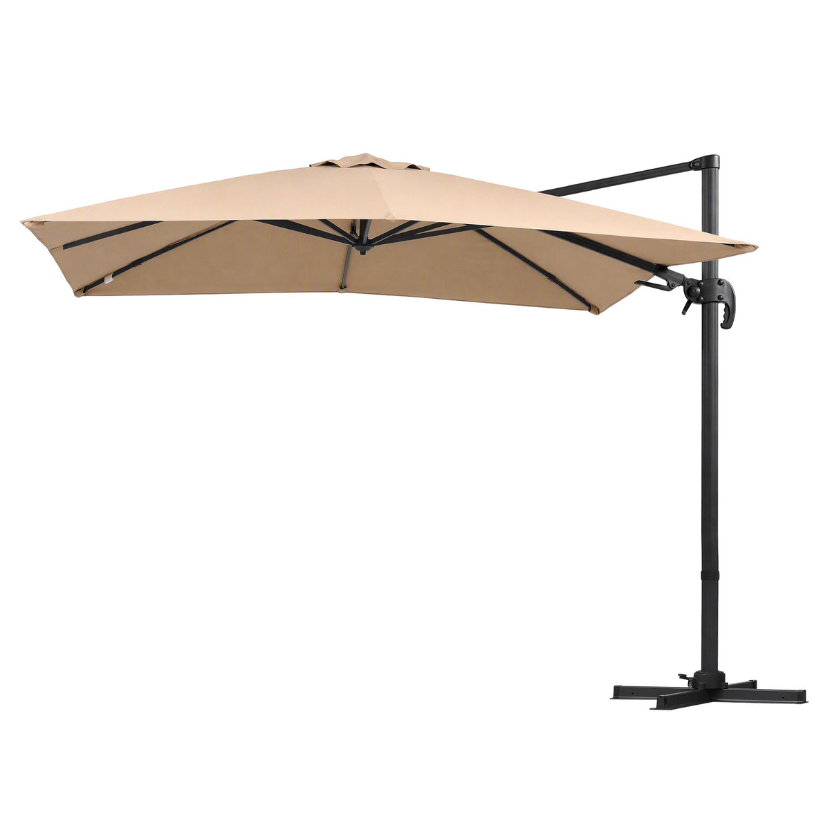 Instahut 3m Cantilever Outdoor Umbrella with Left-Right Tilt Beige