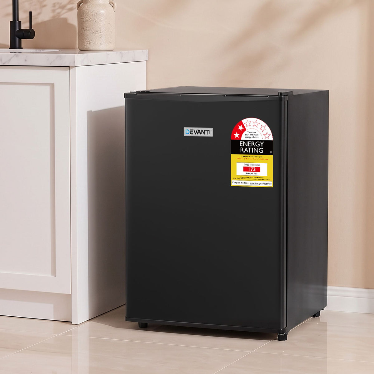 Devanti 42L Upright Freezer Portable Fridge Black
