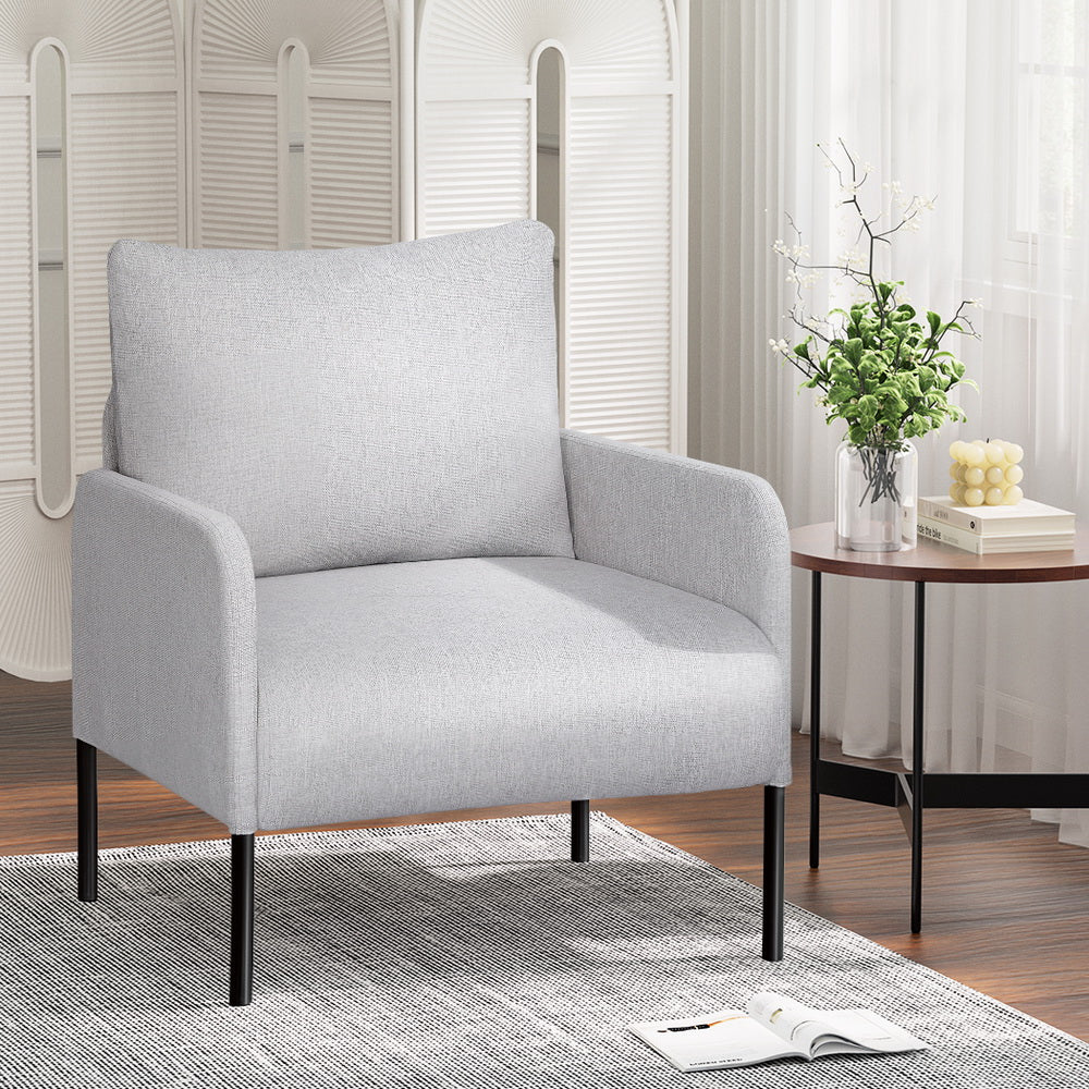Kane Armchair Accent Chair Fabric Grey