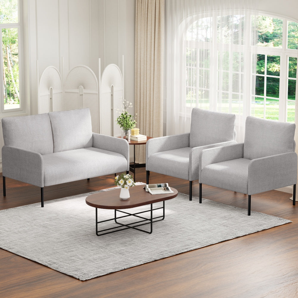 Kane 4-Seater Sofa Set Armchair Grey