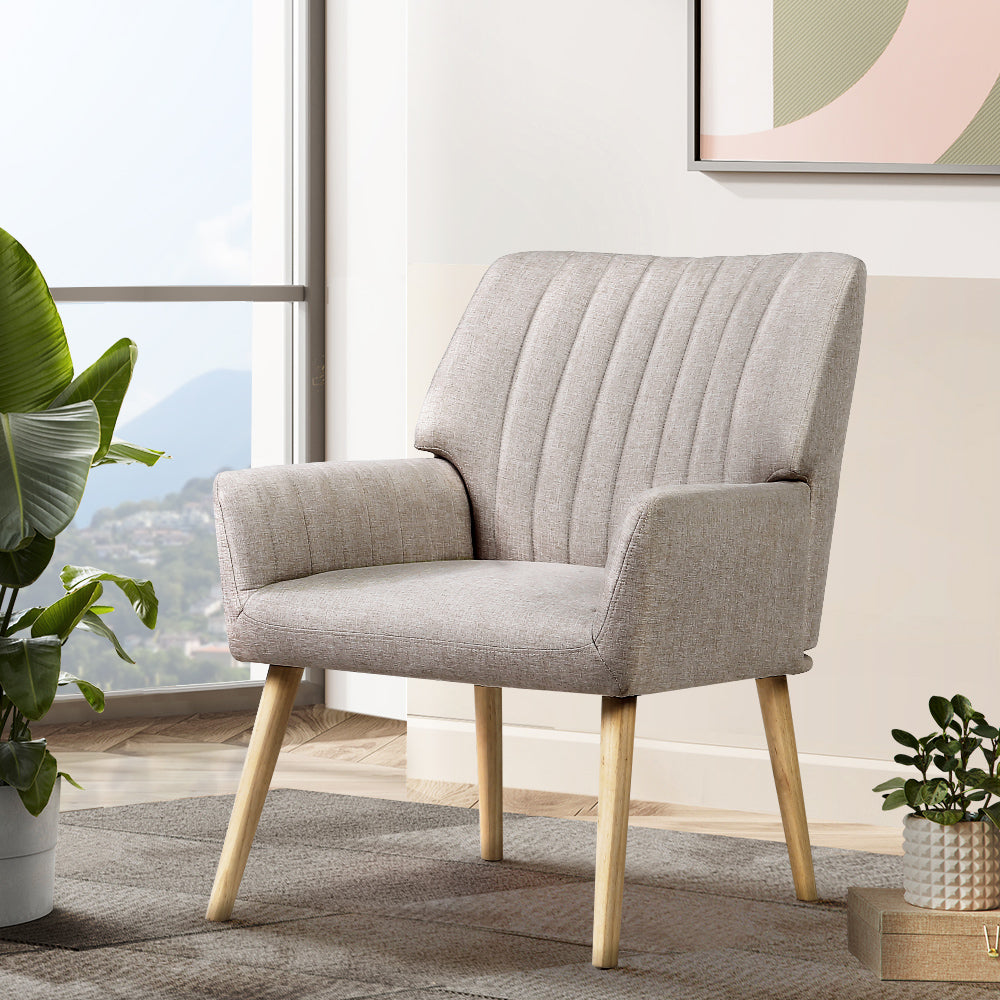 Sebastini Armchair Fabric Beige