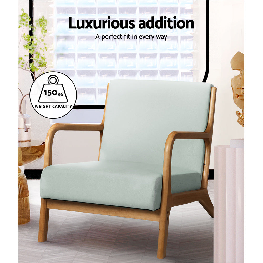 Olive Armchair Fabric Grey