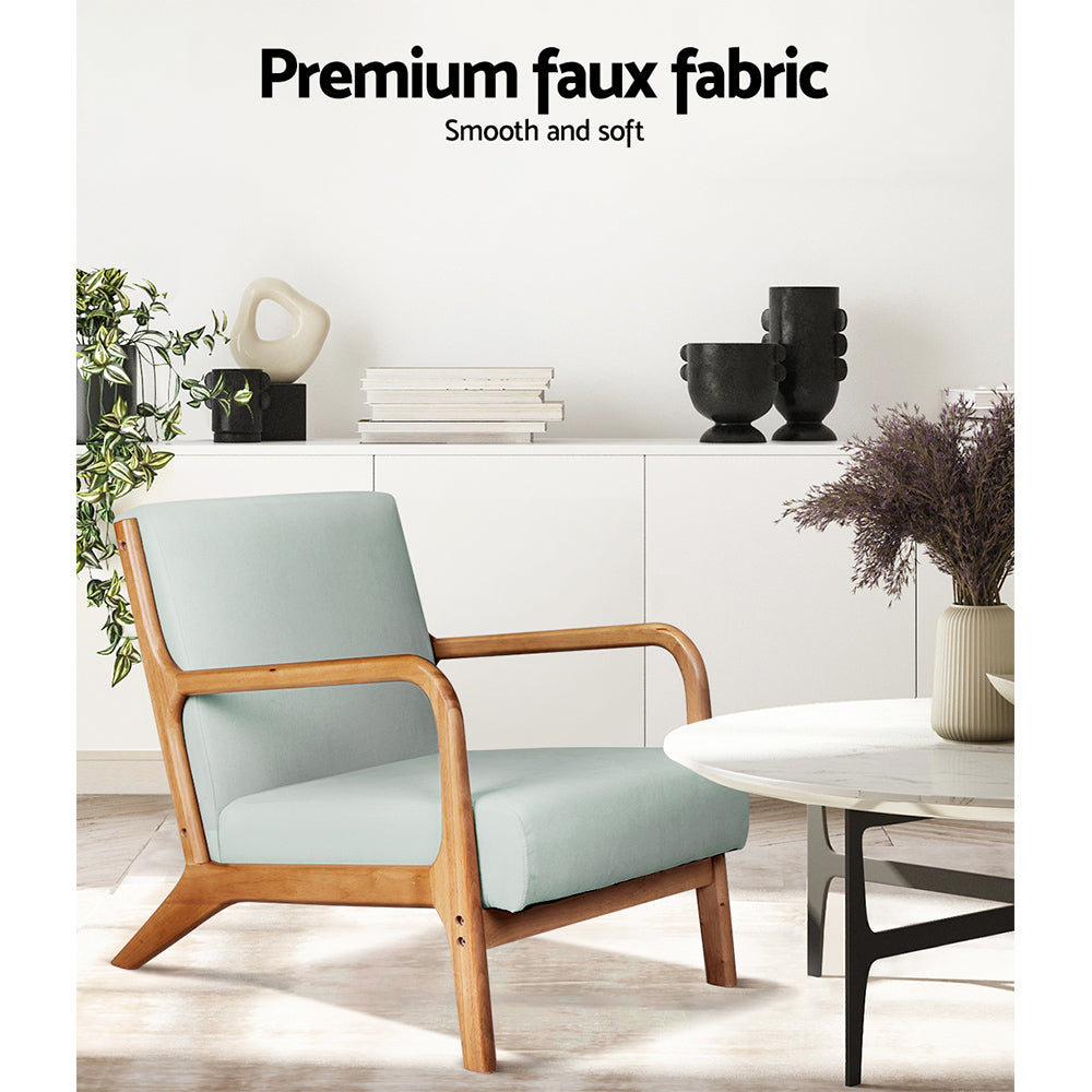 Olive Armchair Fabric Grey