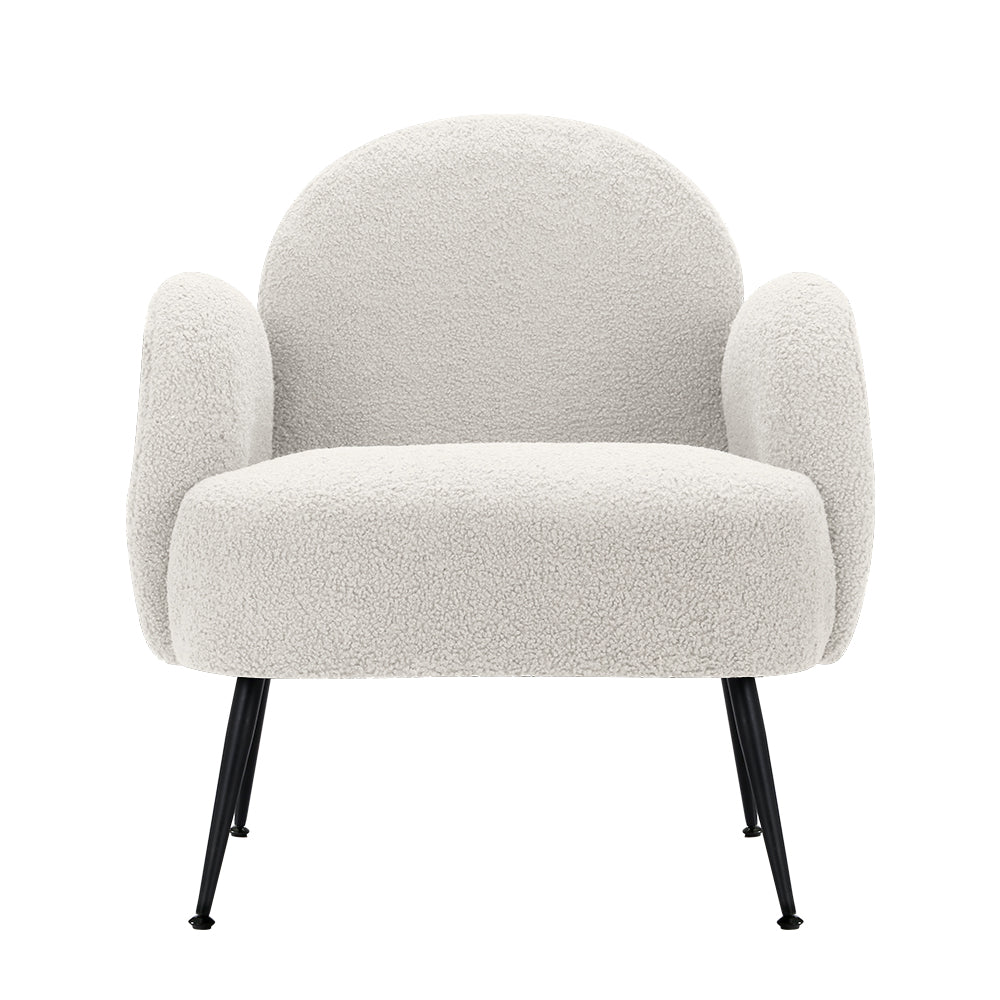 Hanes Armchair Boucle White Sherpa