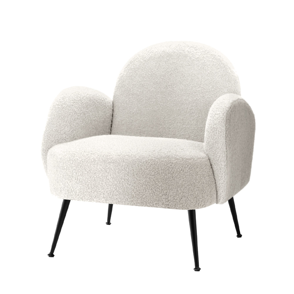 Hanes Armchair Boucle White Sherpa