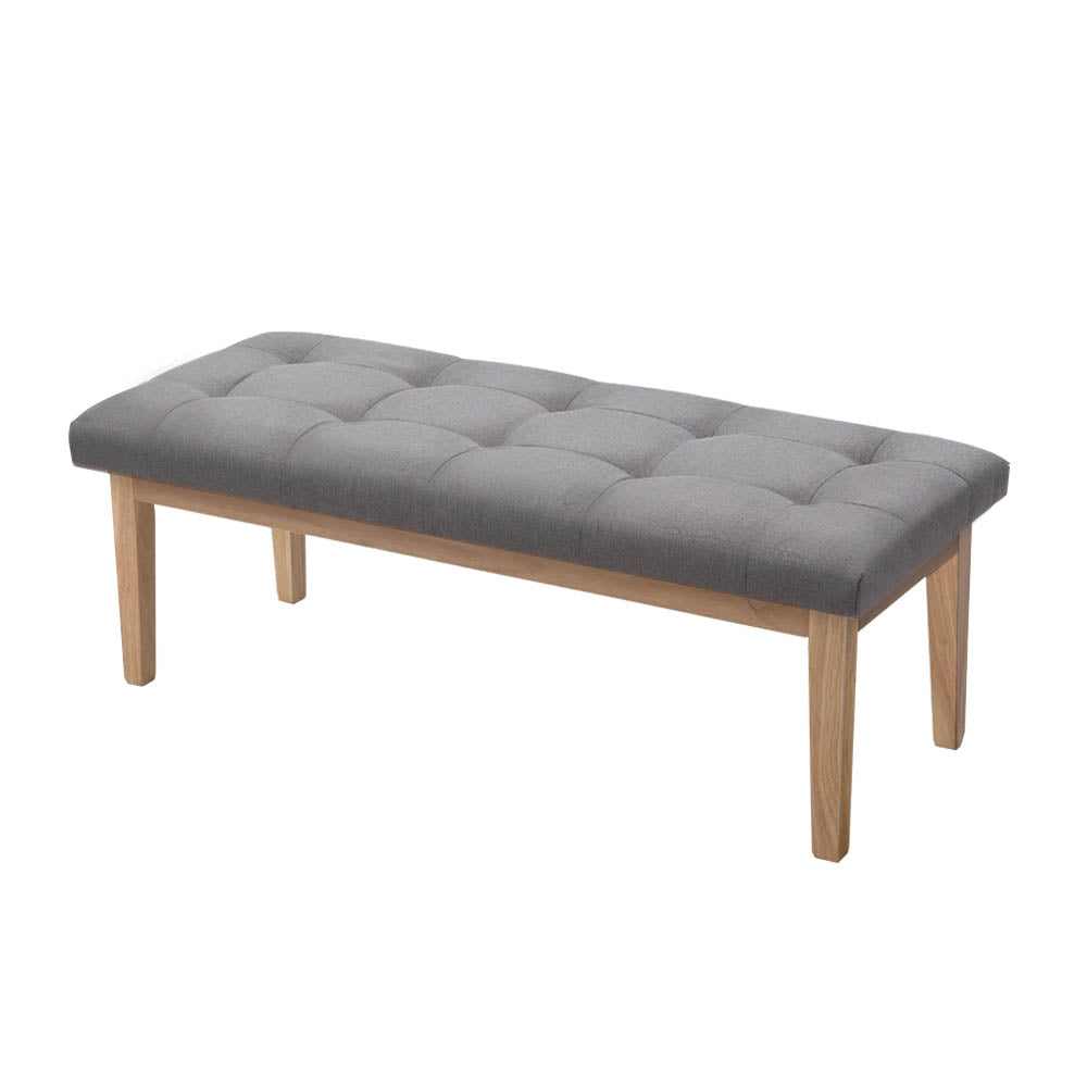 Anderson 120cm Ottoman Bench Footstool Linen Grey