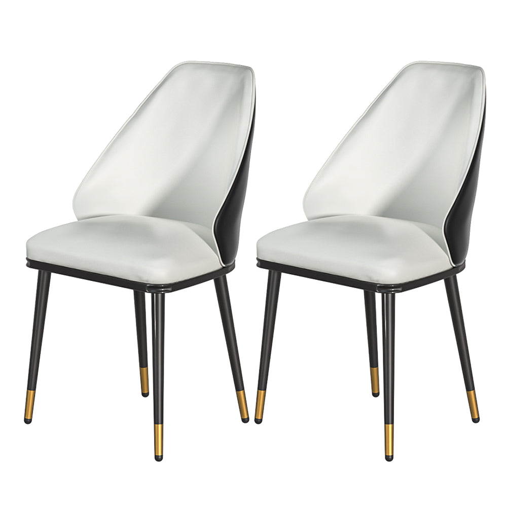 Artiss Dining Chairs Set of 2 Leather Seat Beige Black