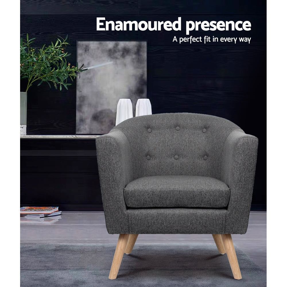 Adora Armchair Tub Chair Grey