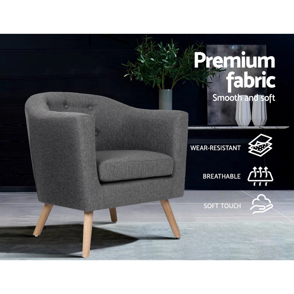 Adora Armchair Tub Chair Grey