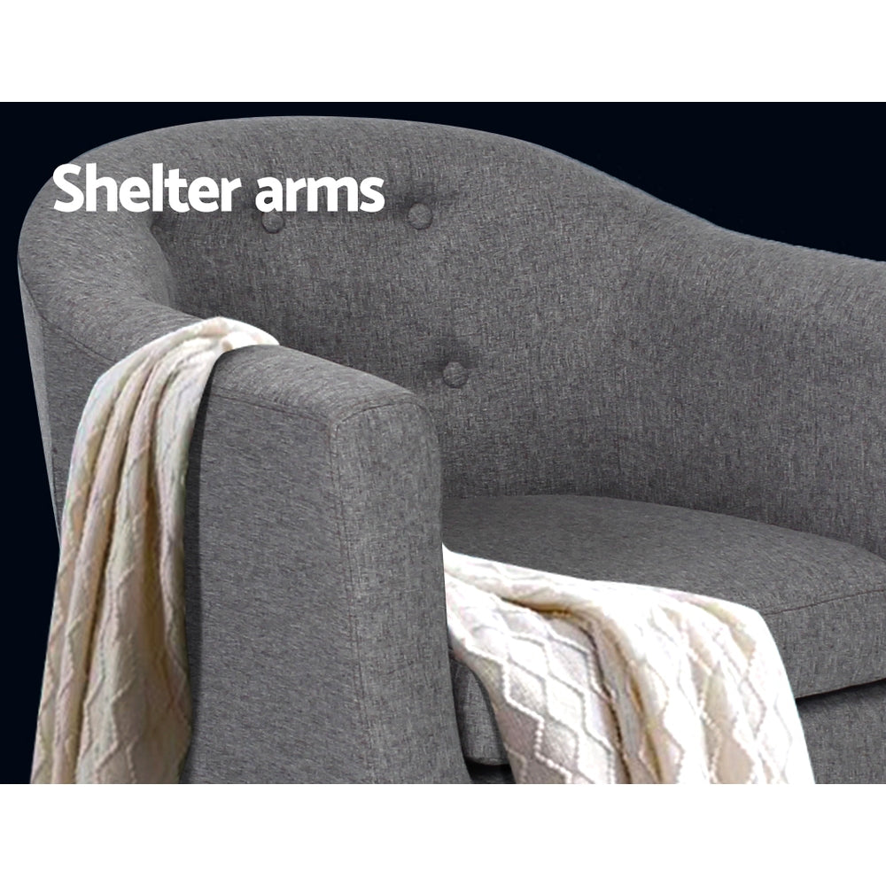 Adora Armchair Tub Chair Grey