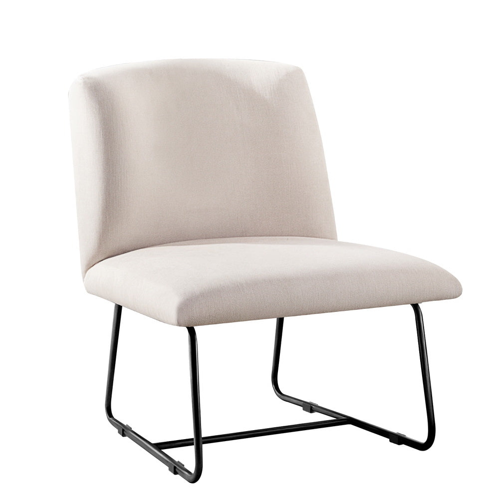 Accent Armchair Cross Leg Beige