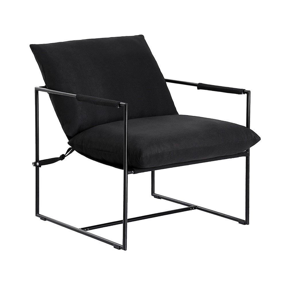 Accent Lounge Armchair Sling Black