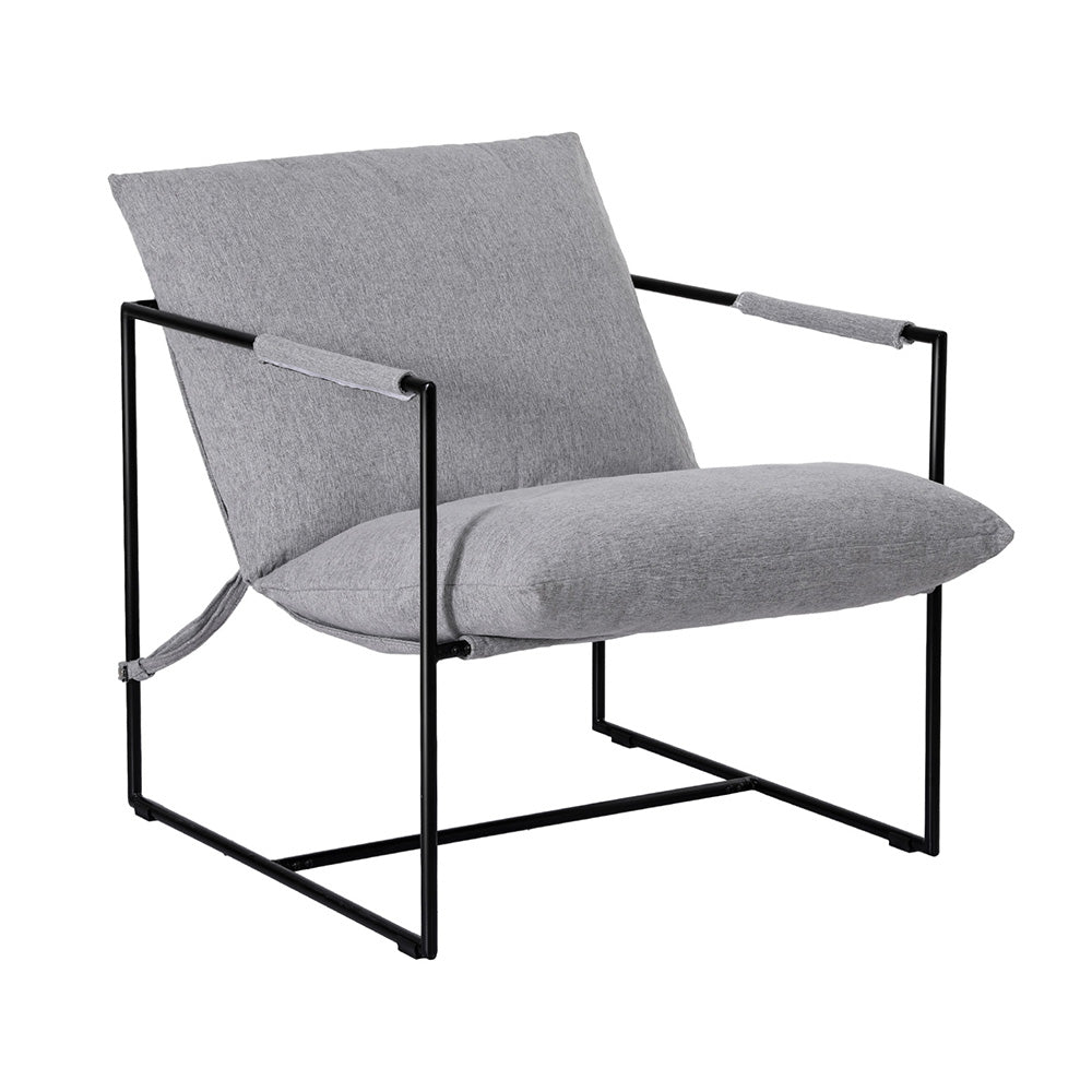 Artiss Sling Accent Lounge Armchair 130kg Grey