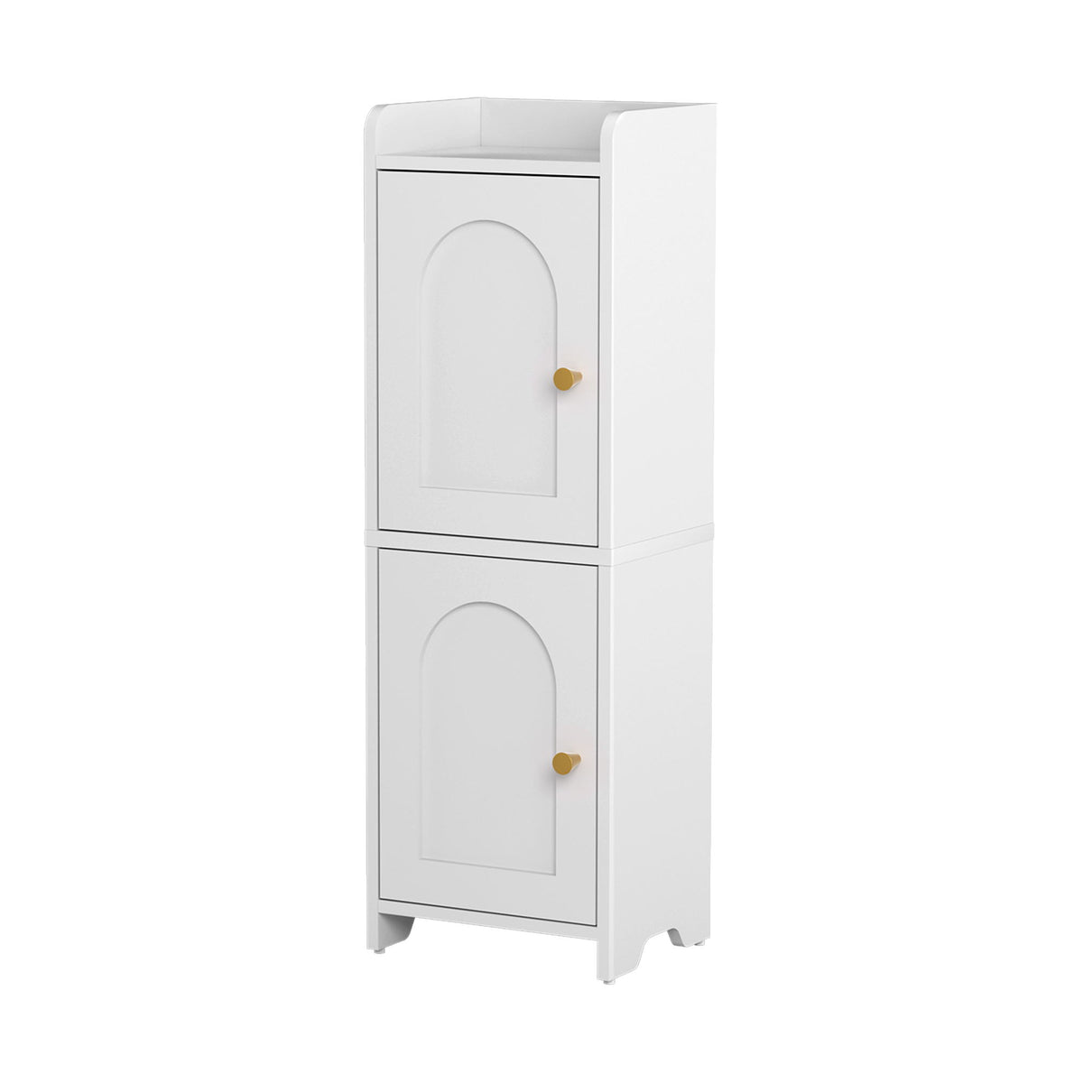 Artiss Bathroom Storage Cabinet 2-Tier Slim Toilet Organiser White