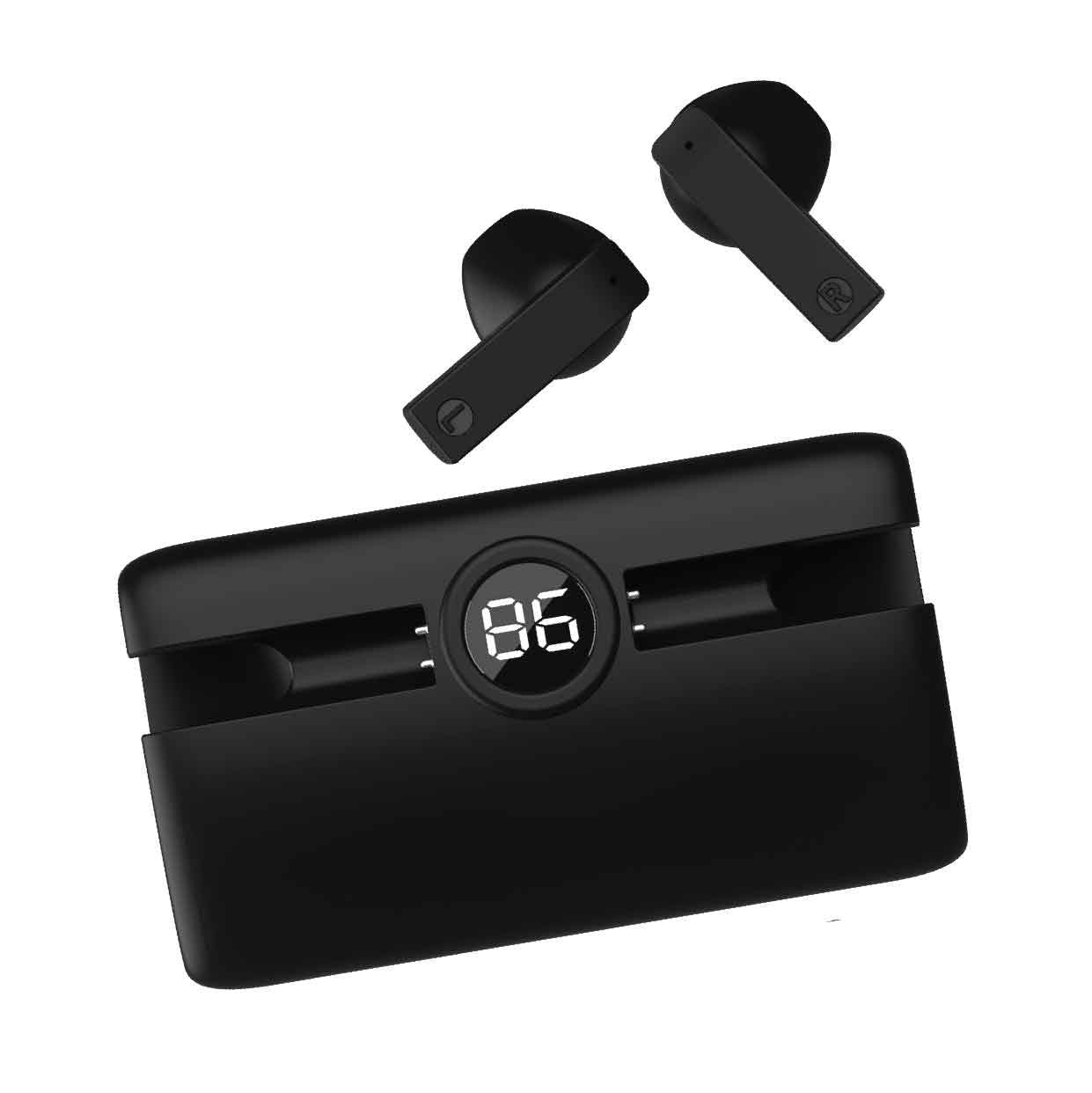 Laser TWS Earbuds with Powerbank Case Black