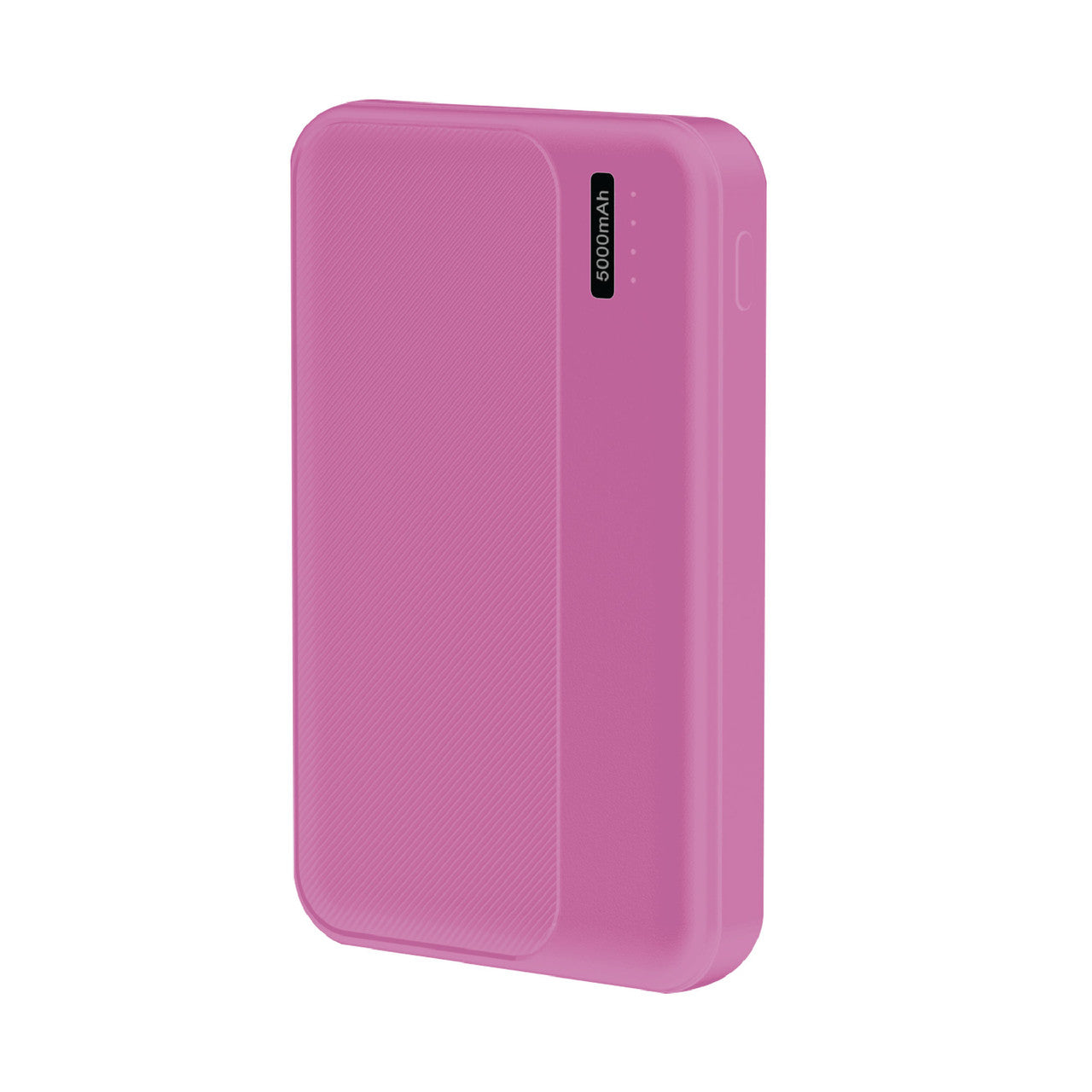 Laser Slim 5000mAh Portable Power Bank Fuschia