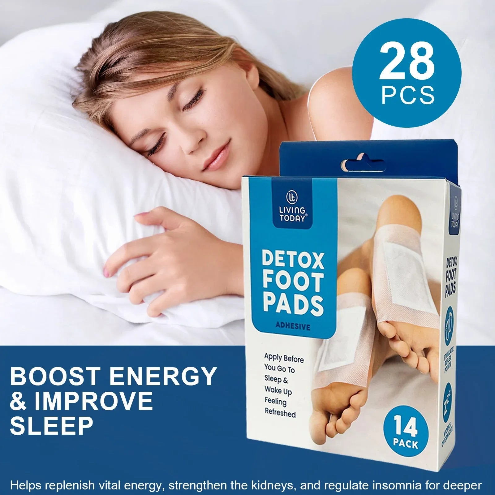 28 Pcs Cleansing Detox Foot Pads – 100% Natural Herbal Foot Patches 12?×?10?cm