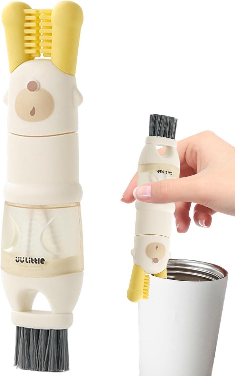 Bottle brush - bottle brush - cleaning brush - 5-in-1 brush head and bottle brush - multifunctional tool for cleaning water bottles