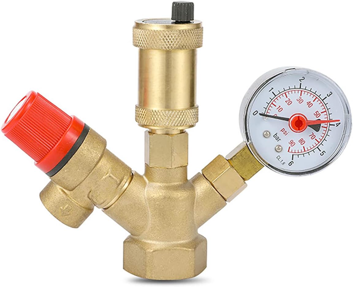 Water pressure regulator DN25 Pressure regulator Brass boiler valve set