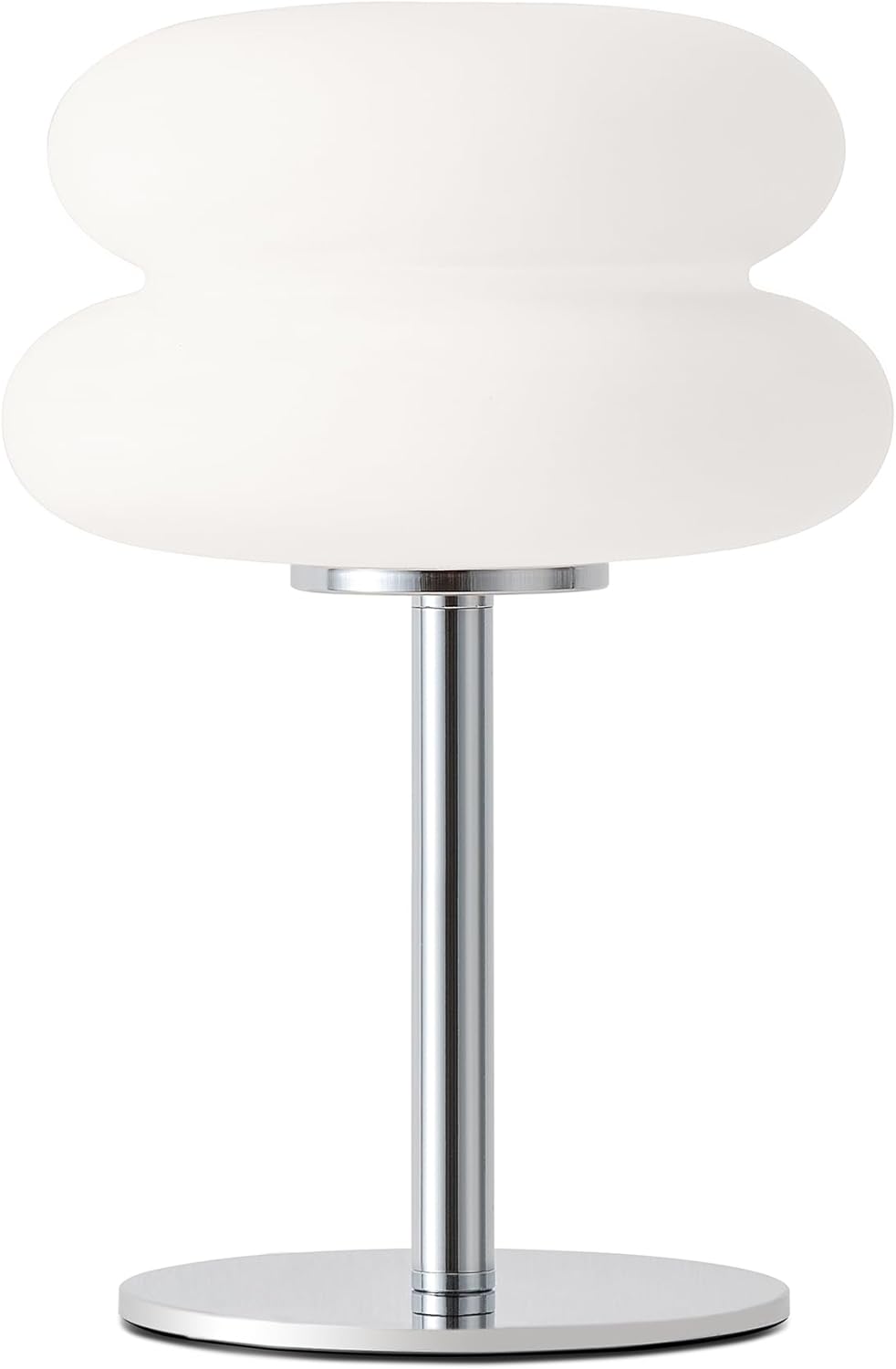 White mushroom lamp, mid-century modern bedside lamp, dimmable retro egg tart bedside lamps, atmospheric home lighting, cute bedroom and living room lamps no glass