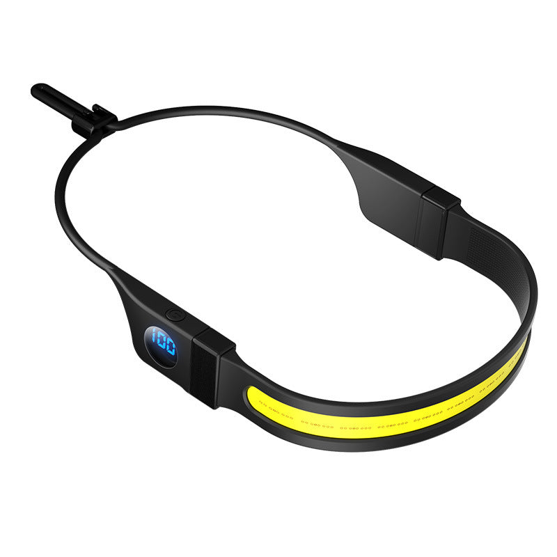 LED Headlamp - 230° Wide Beam - Rechargeable Headlamp with Digital Battery Display - 500 Lumens - Waterproof USB Headlamp for Camping, Running, Hiking - Adjustable Silicone Strap