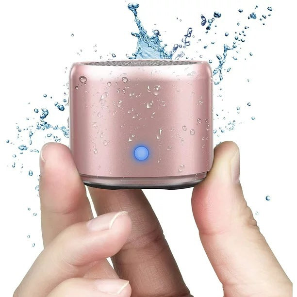 Mini Bluetooth Speaker Pink | Portable & Pocket-Sized | Powerful Bass with Passive Radiator | 12-Hour Battery Life | Ideal for Outdoors