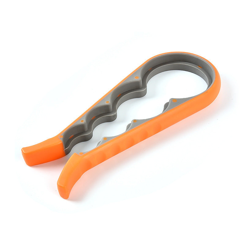 Multifunctional Jar Opener & Bottle Opener - Non-Slip Kitchen Aid - Ideal for the Elderly & Weak Hands - Orange