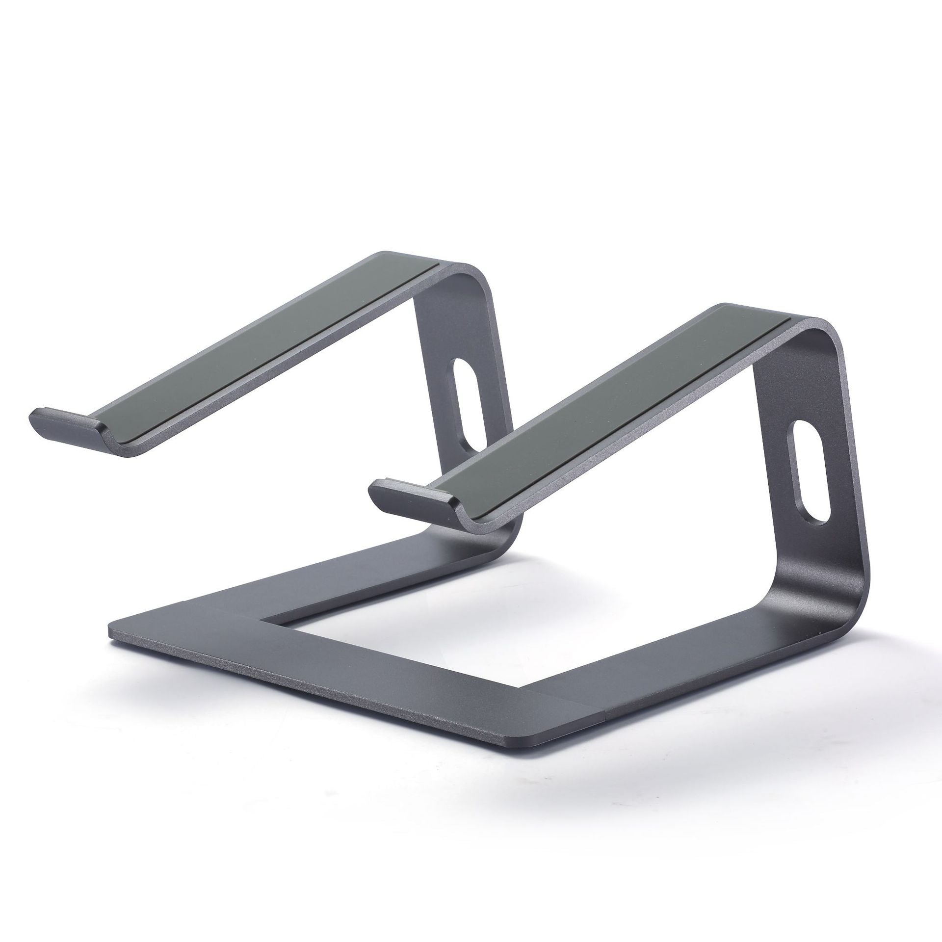 Ergonomic Aluminum Laptop Stand - Removable & Height Adjustable - Suitable for 10-14 inch Notebooks - Gray