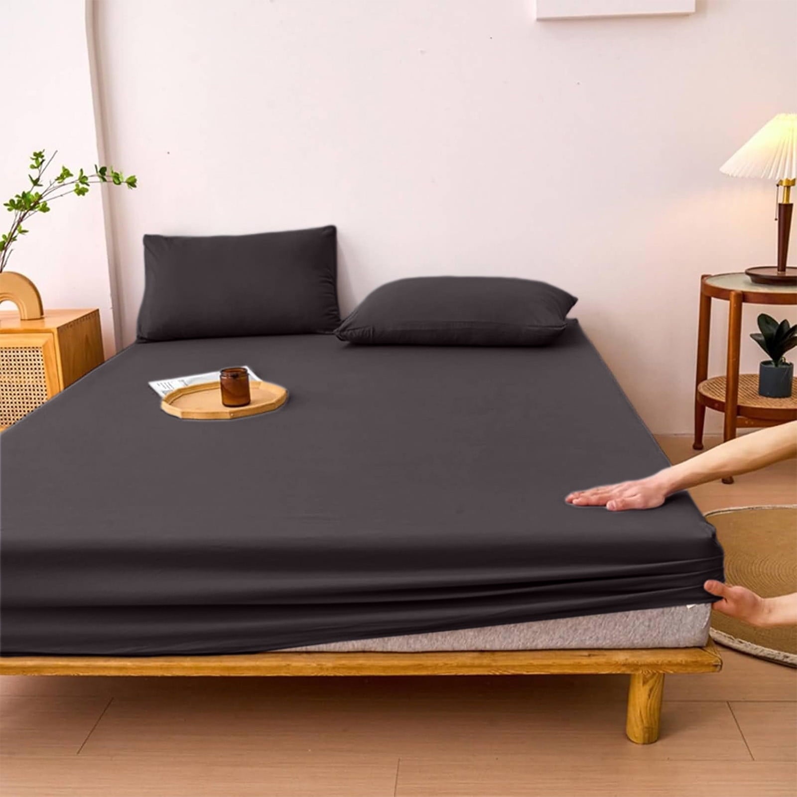 Sliping Bedding Twin Fitted Sheet,Soft Elastic Fiber Bed Sheets With Deep Pocket,Machines Washable,Shrinkage And Fade Resistants