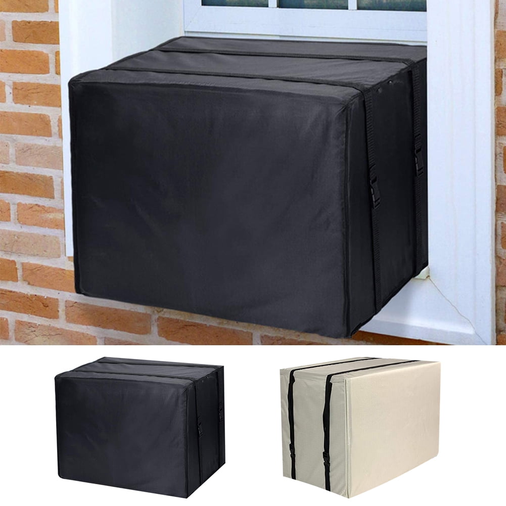 Cheers.US Window Air Conditioner Cover Outdoor, Outside Window AC Unit Cover Black Dust-Proof Waterproof AC Cover Outdoor Window AC Protection Cover