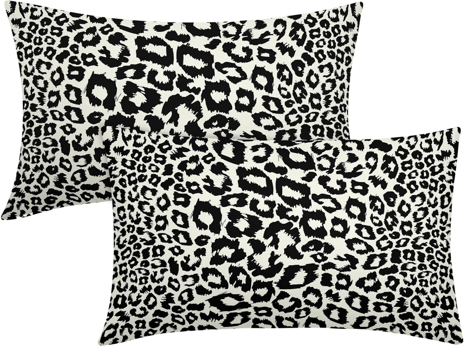 Lime Green White Leopard Print Pillow Covers 18x18 Inch Set of 2 Cheetah Animal Spots Decorative Throw Pillows For Couch Farmhouse Chinoiserie Pillow Cases Home Decor For Room Sofa Bed Porch Outdoor